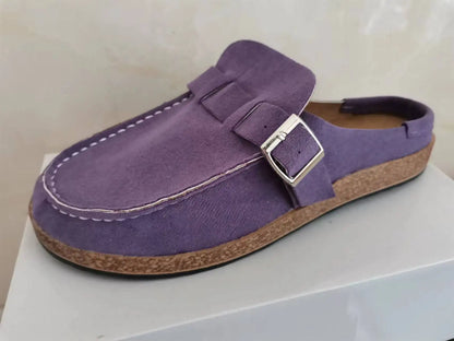 Plus Size Suede Mules
