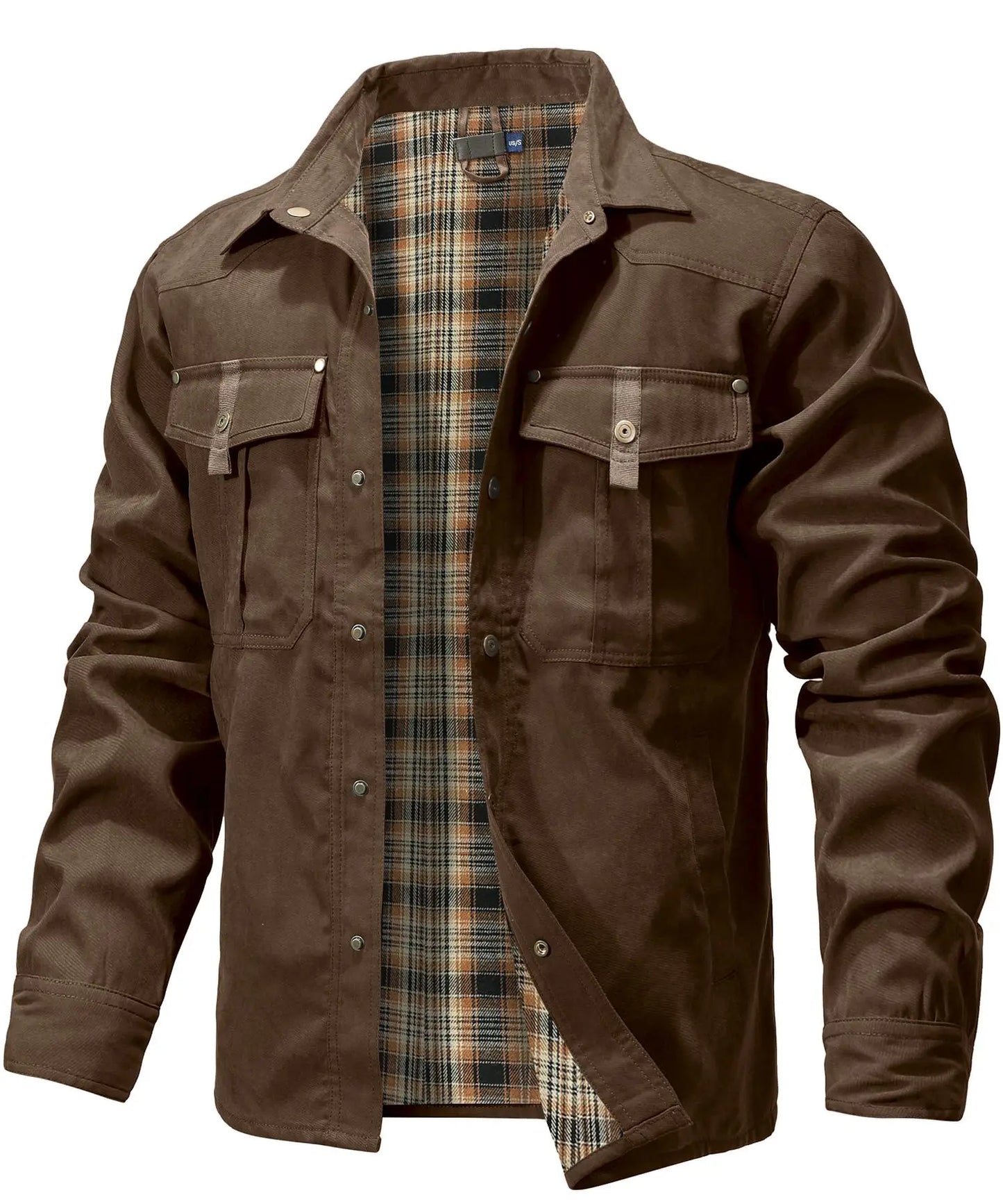 Men’s Spring Flannel-Lined Shirt Jacket