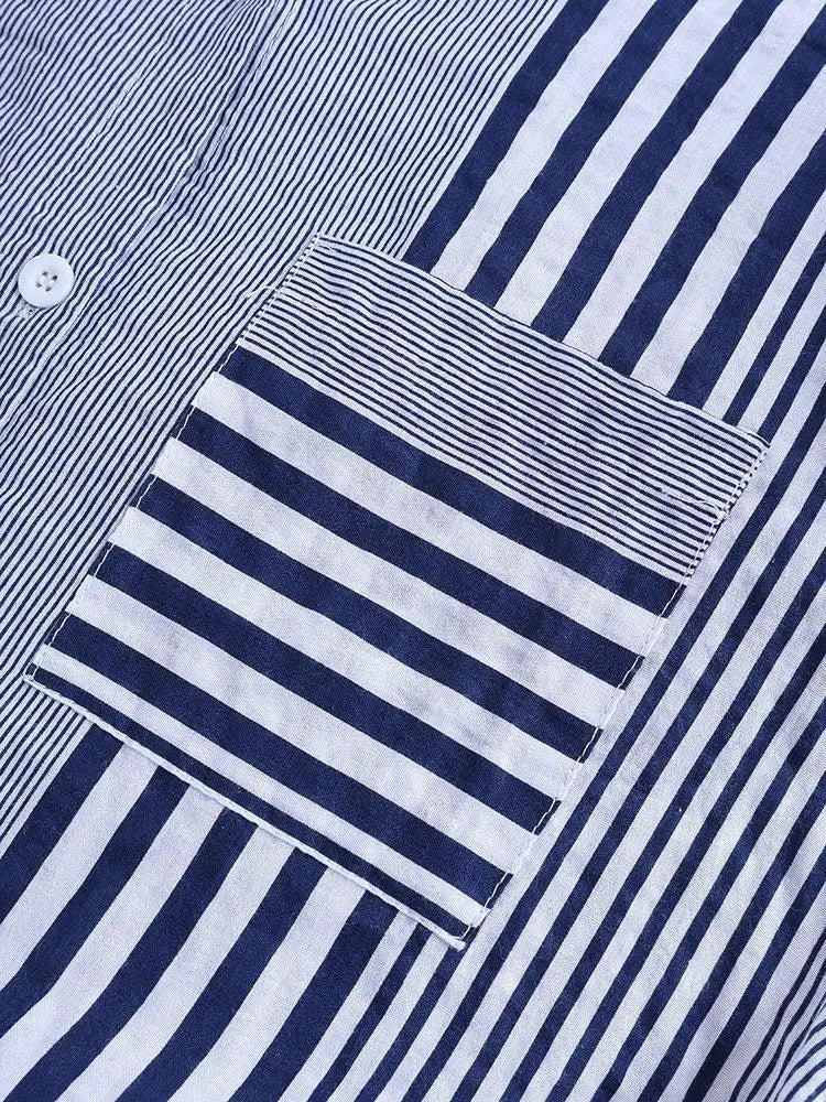Breezy Stripes Cotton Linen Tunic