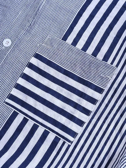Breezy Stripes Cotton Linen Tunic