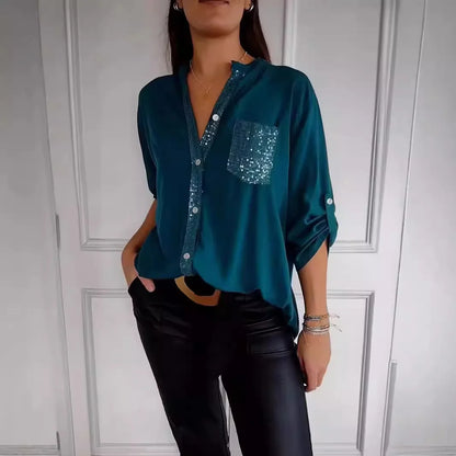 Sequin Beaded Vintage Shirt