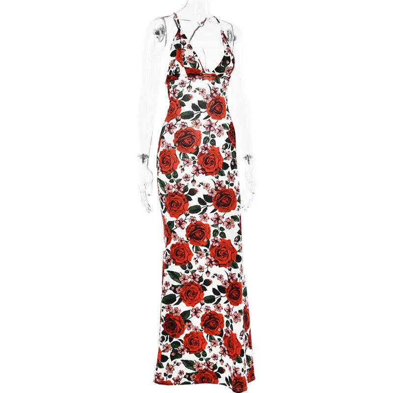 Midnight Allure Backless Maxi Dress
