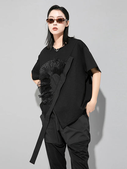 Ruffle Charm Loose Tee