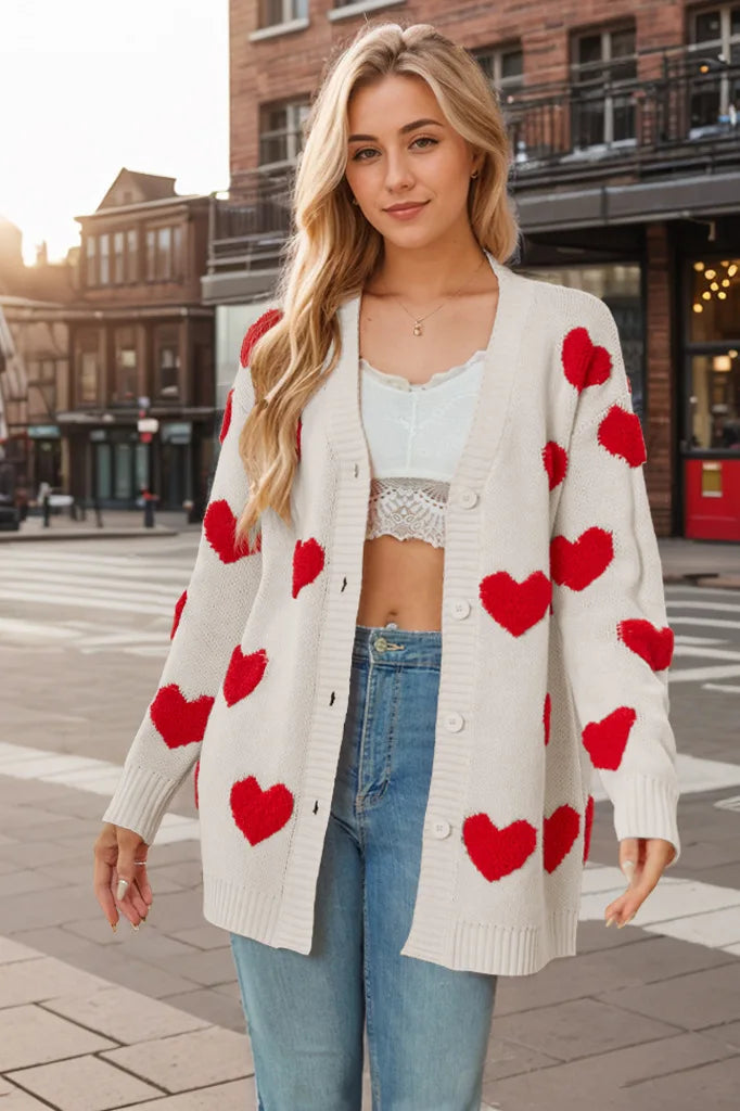 Love Knit V-Neck Long Cardigan