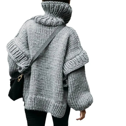 SnugCharm Oversized Winter Knit Sweater