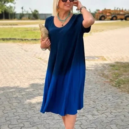 Luxe Flow Gradient Casual Dress