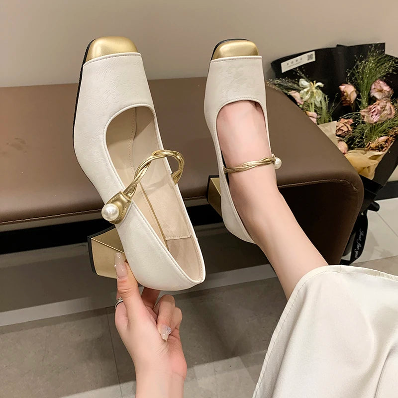 Elegant Charm Block Heel Pumps