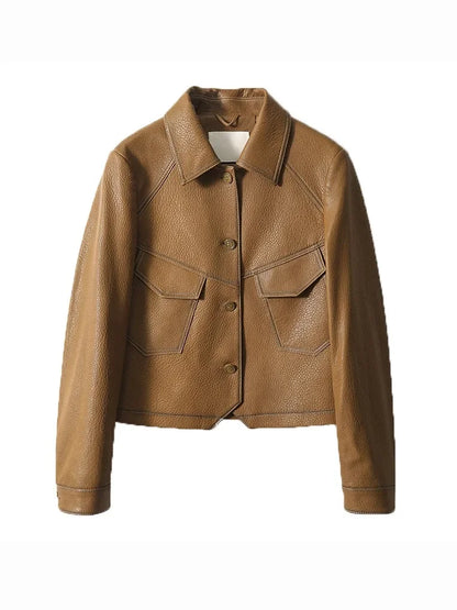 Rebel Gleam Slim Moto Leather Jacket