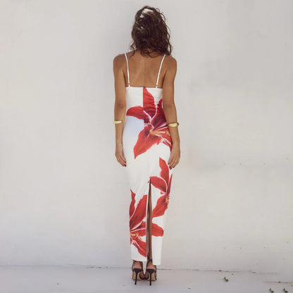 Floral Spaghetti Strap Bodycon Dress