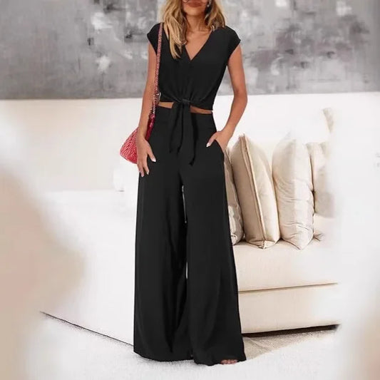 Women's Summer Belted 2-Piece Set