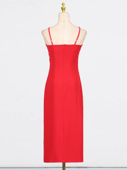 Petal Grace 3D Floral Midi Dress