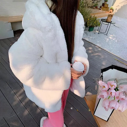 VelvaFur Hooded Plush Sweatshirt