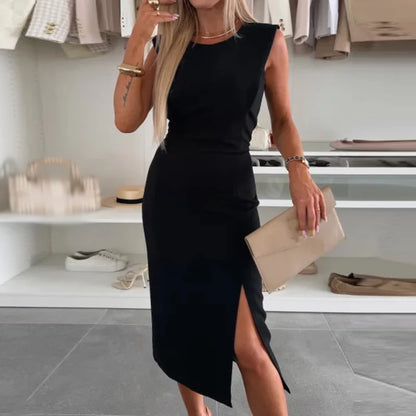 Elegant Sleeveless Midi Dress