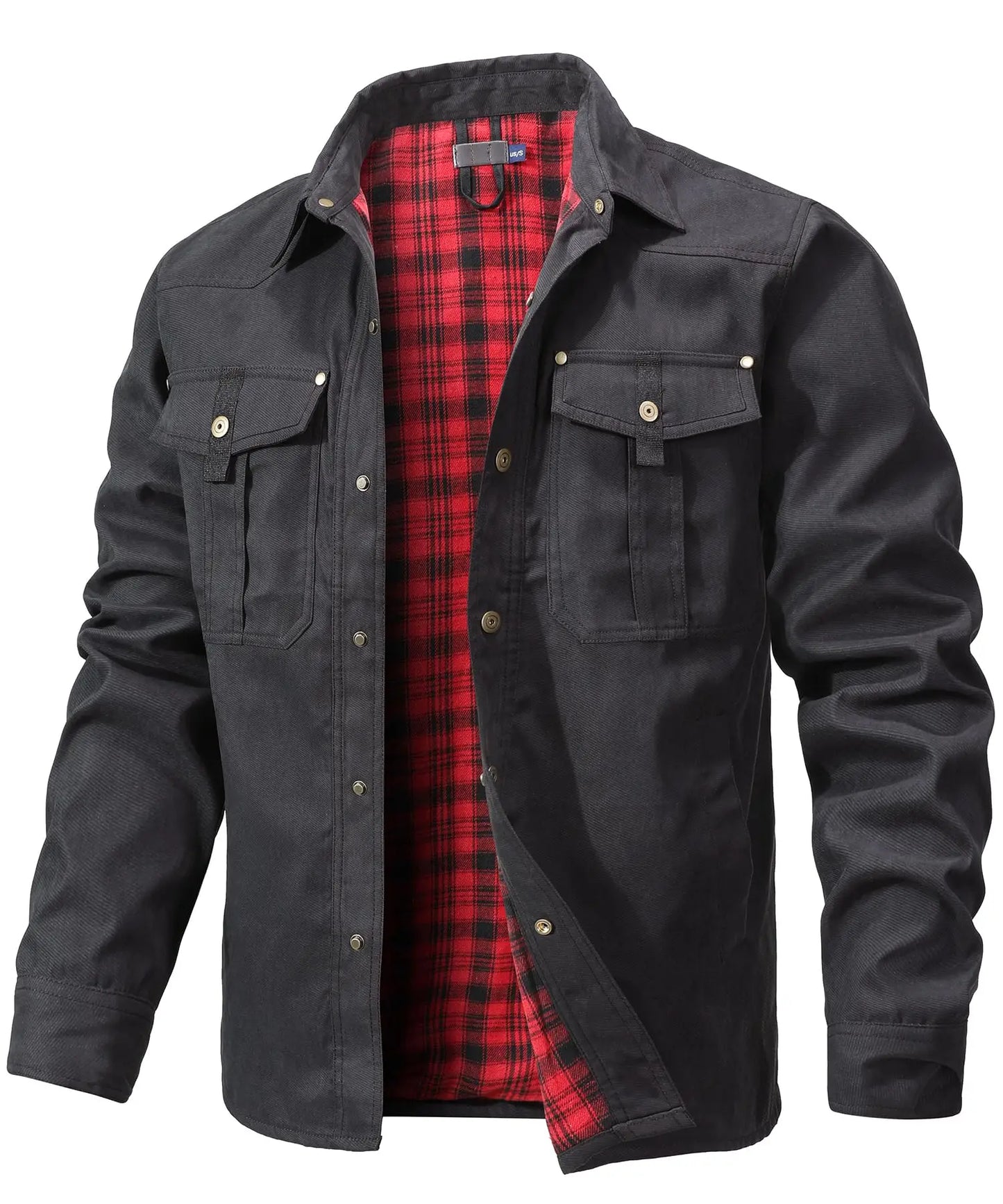 Men’s Spring Flannel-Lined Shirt Jacket