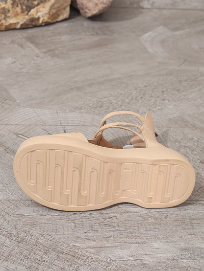 Retro Rise Leather Wedge Sandals