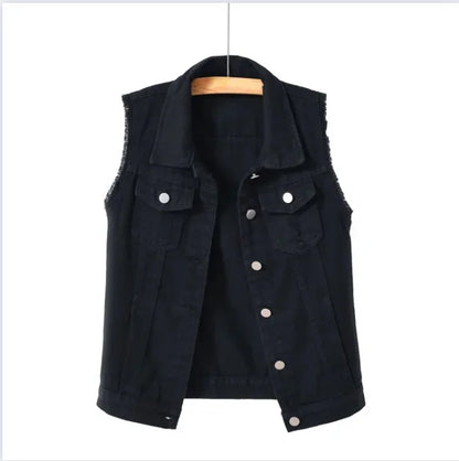 ColorPop Plus Size Denim Vest