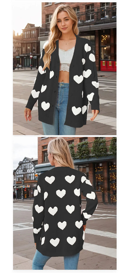 Love Knit V-Neck Long Cardigan