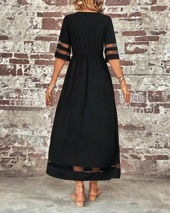 Vintage Mesh Patchwork Summer Dress