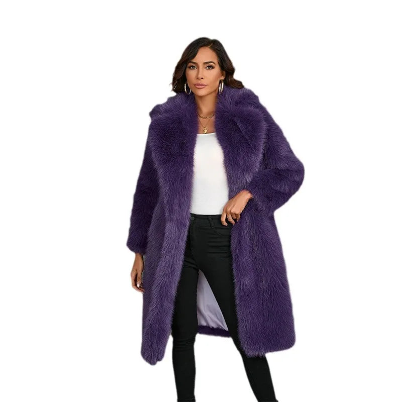 Velvet Whisper Faux Fur Coat