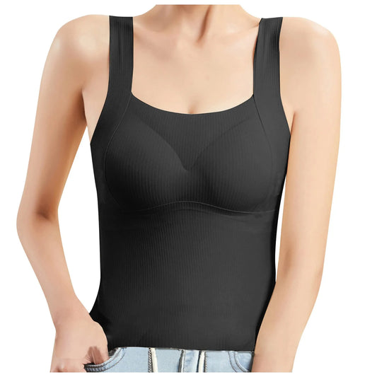 Square Neck Padded Push-Up Tank