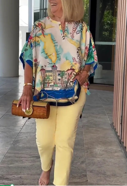 Retro Beauty Loose Elegance Pullover