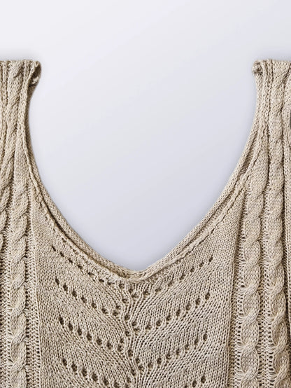 Breeze Knit Hollow V-Neck Tank