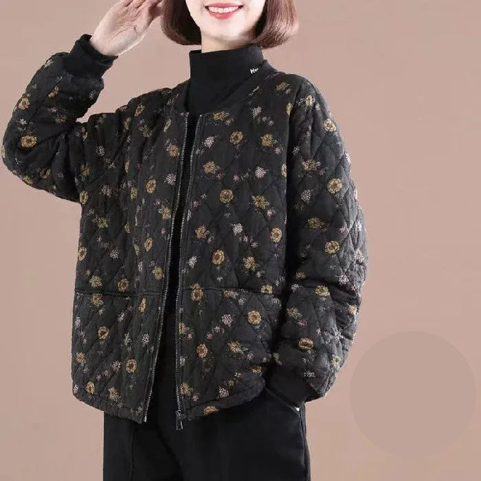 Loose Fit Retro Printed Cotton Jacket