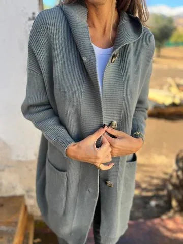 Cozy Line Mid-Length Knit Cardigan