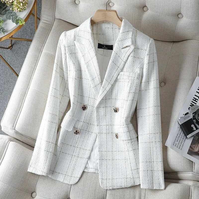 Pearl Tweed Elegant Suit Blazer