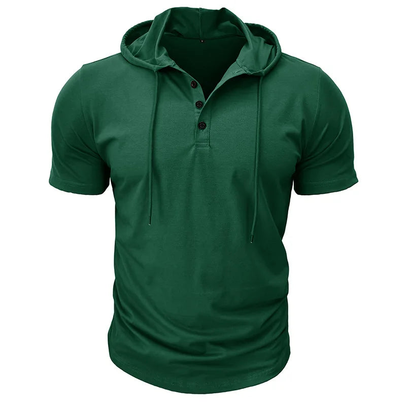 BreezeFit Hooded Henley Tee