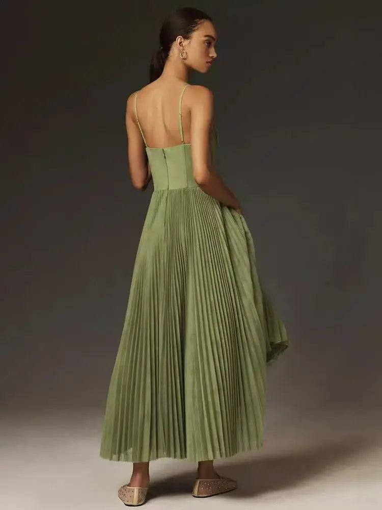 Sexy Strapless Pleated A-Line Dress