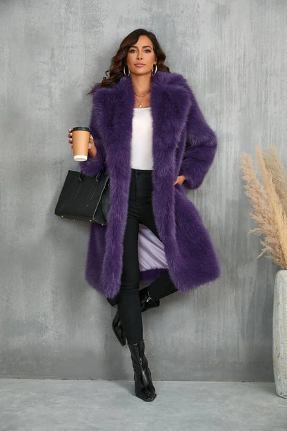 Velvet Whisper Faux Fur Coat