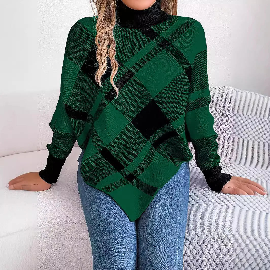 Chic Colorblock Turtleneck Sweater