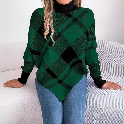 Chic Colorblock Turtleneck Sweater