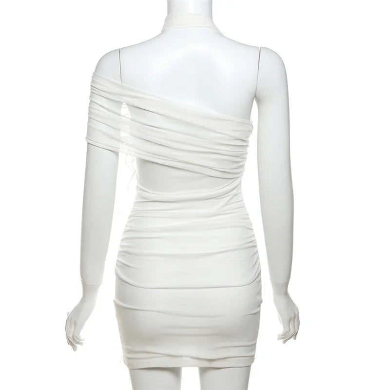 Bloom Edge One-Shoulder Mini Dress