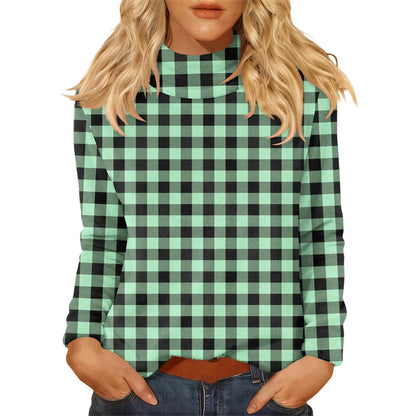 Women’s Daily Casual Plaid Pullover Sweater