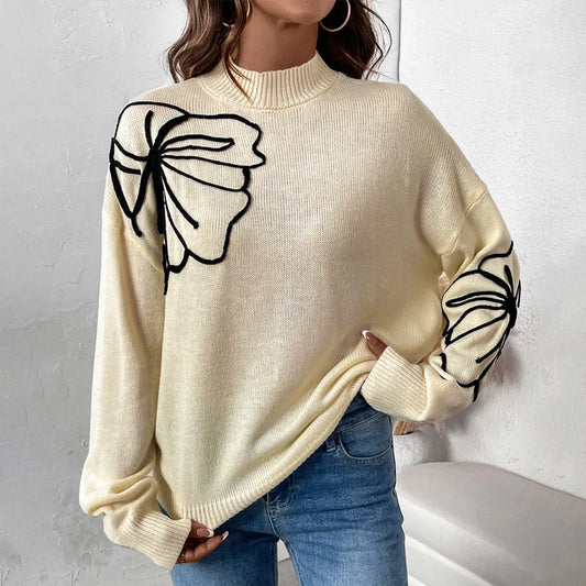 Apricot Bloom Half-Turtle Sweater