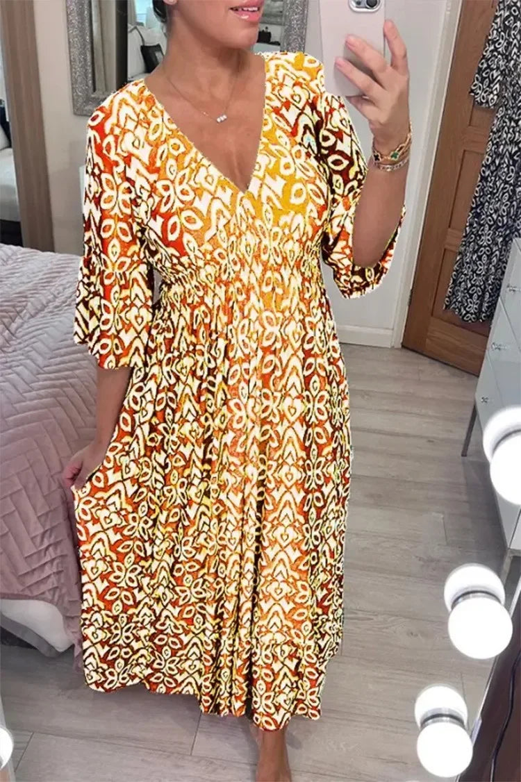 Effortless Boho Chic Floral Wrap Dress