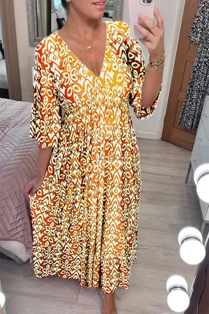 Effortless Boho Chic Floral Wrap Dress