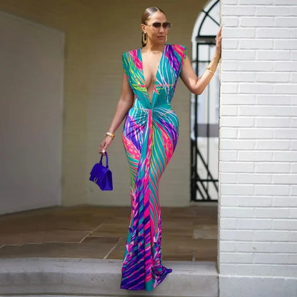 Spring Luxe V-Neck Ruffle Dress