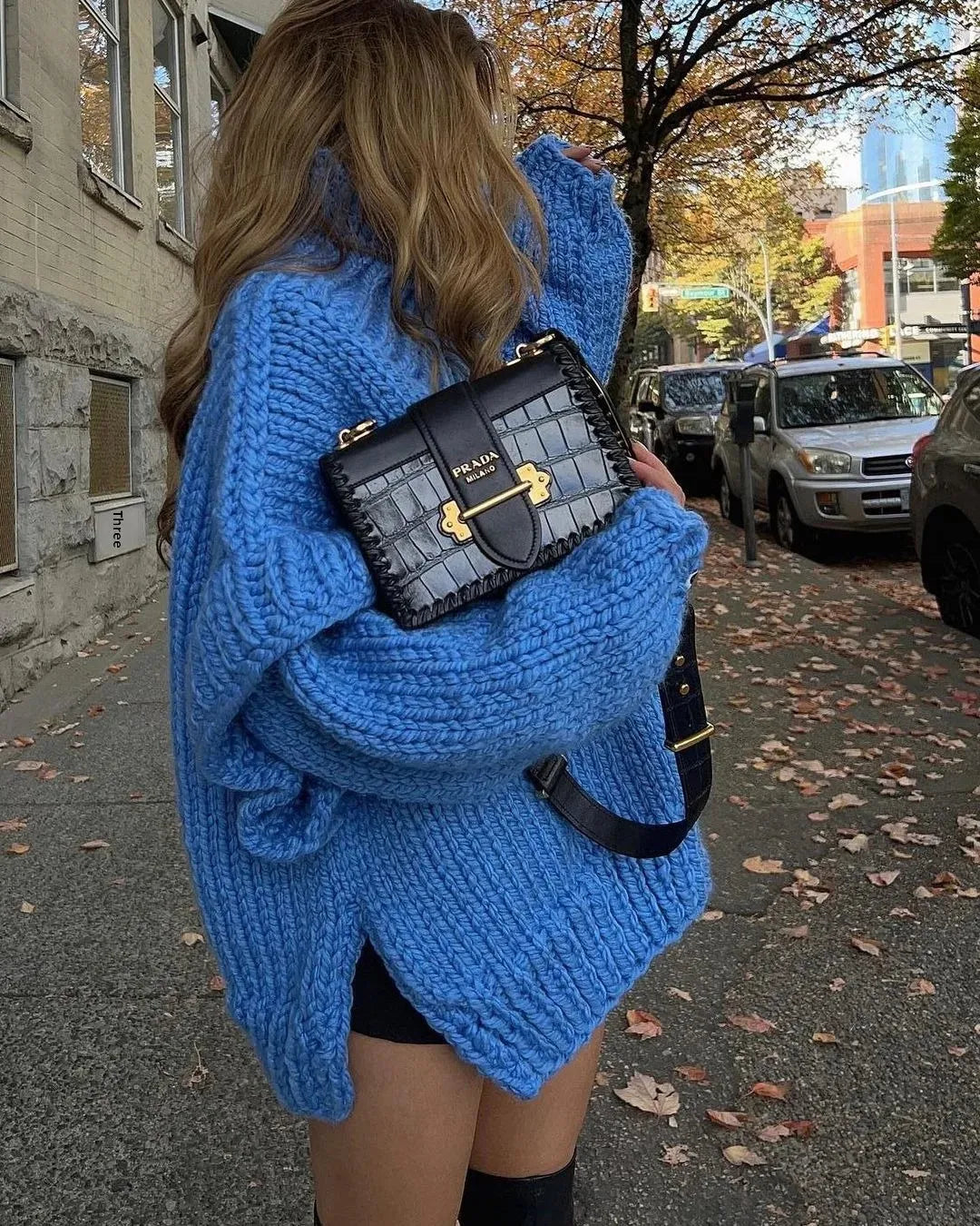 SnugCharm Oversized Winter Knit Sweater