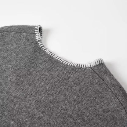 Retro Ease V-Neck Knit Jumper