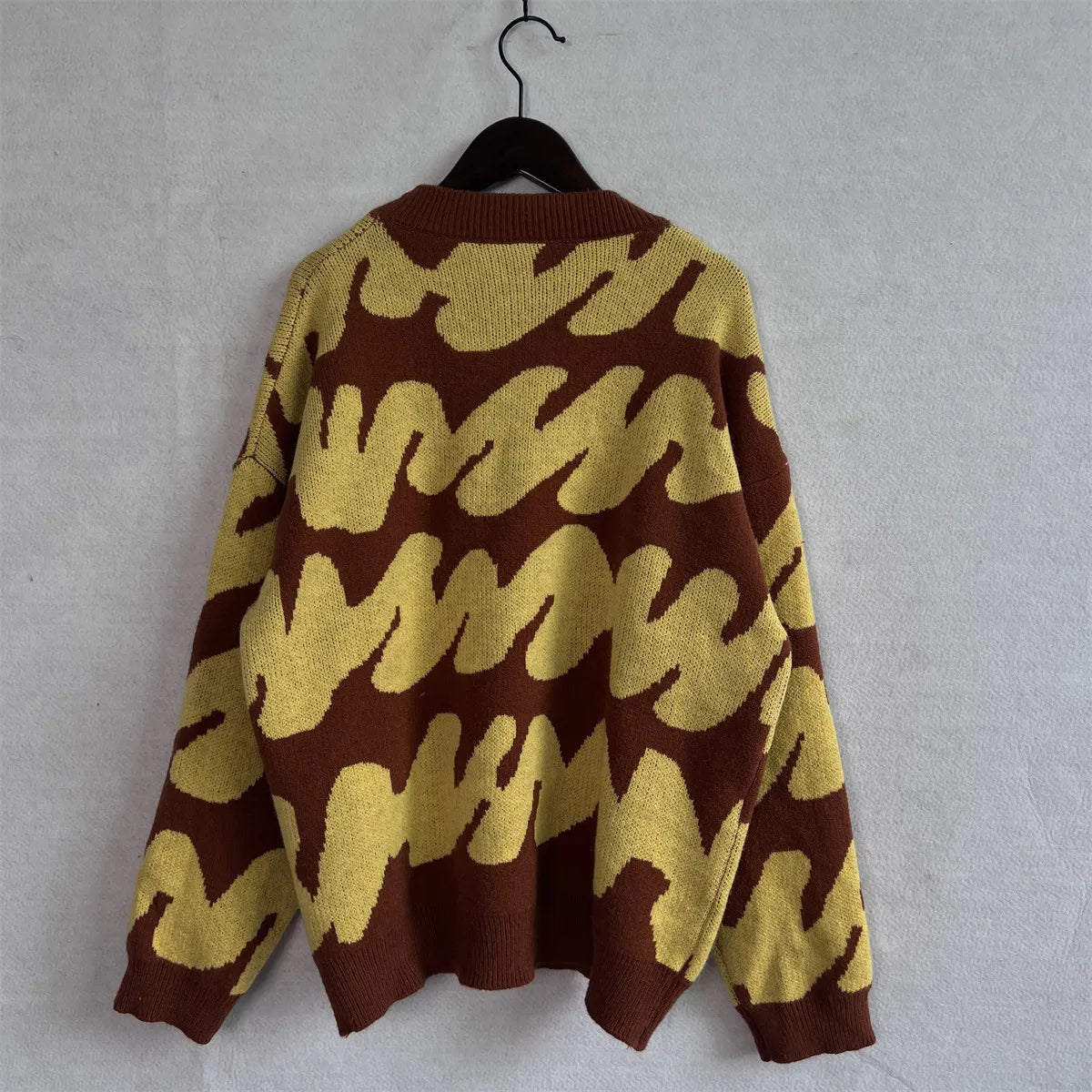 Stripe Craft Patchwork Knit Pullover