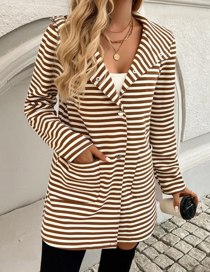 Sweet Aura Striped Hooded Cardigan