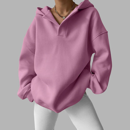 Oversized V-Neck Hoodie