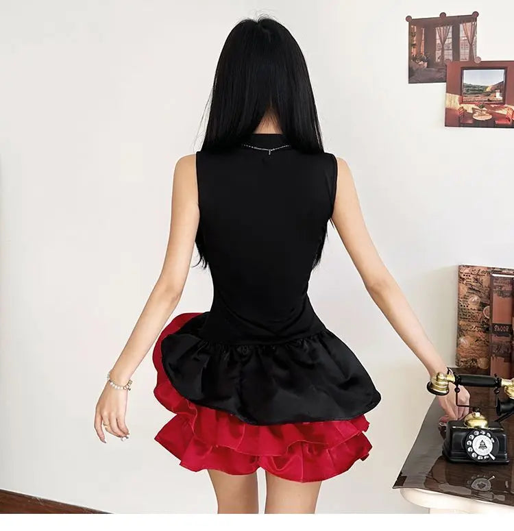 3D Floral Patchwork A-Line Dress