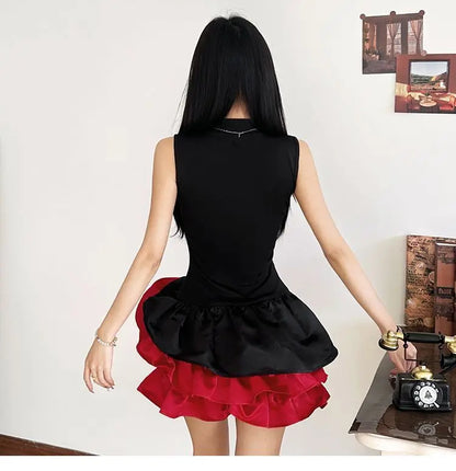 3D Floral Patchwork A-Line Dress