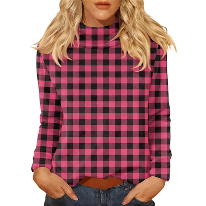 Women’s Daily Casual Plaid Pullover Sweater