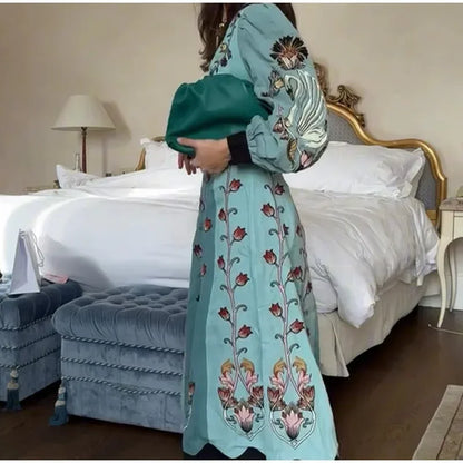 Chic Patchwork Floral Maxi Dress