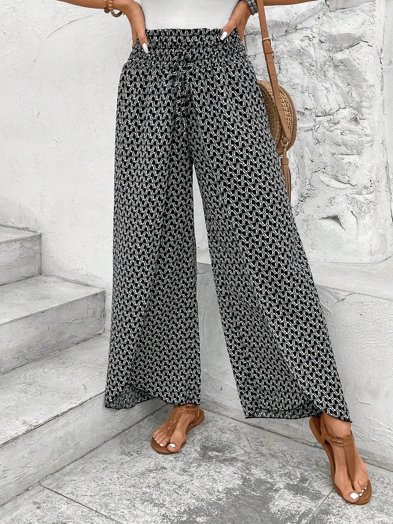 Petal Whisper Wide Leg Pants